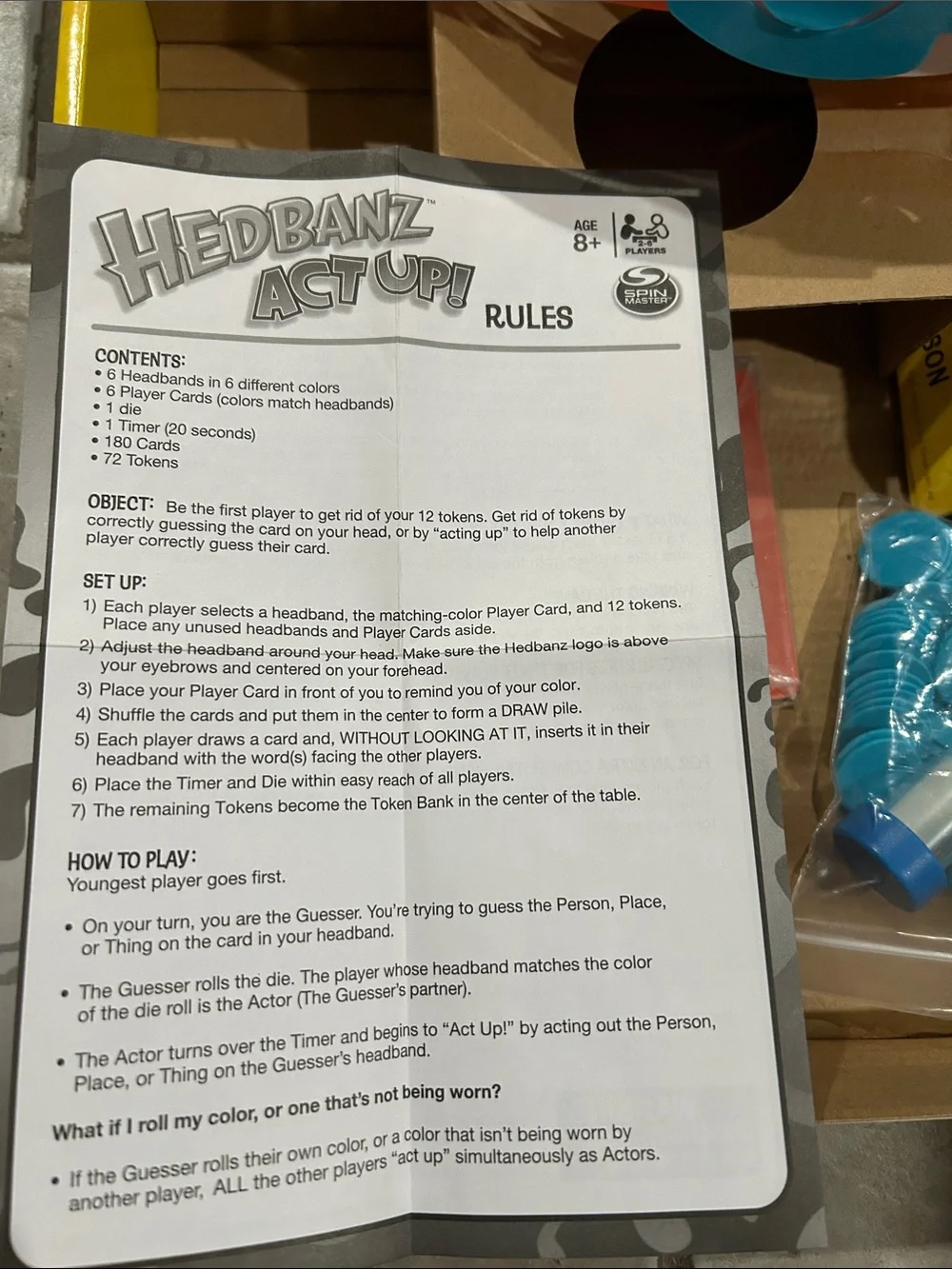 Headbanz Act Up! Family Party Game - Yellow Box